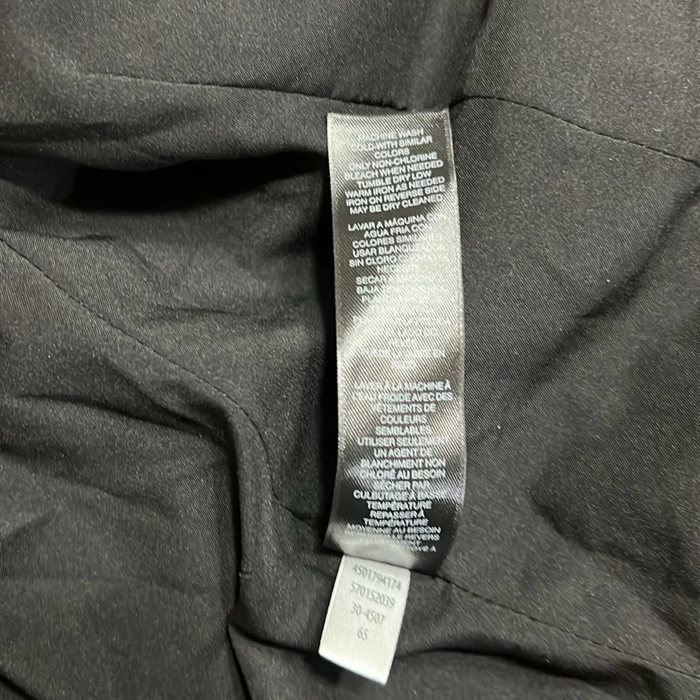 WHBM Motto Metallic Black Suede Faux Jacket Small